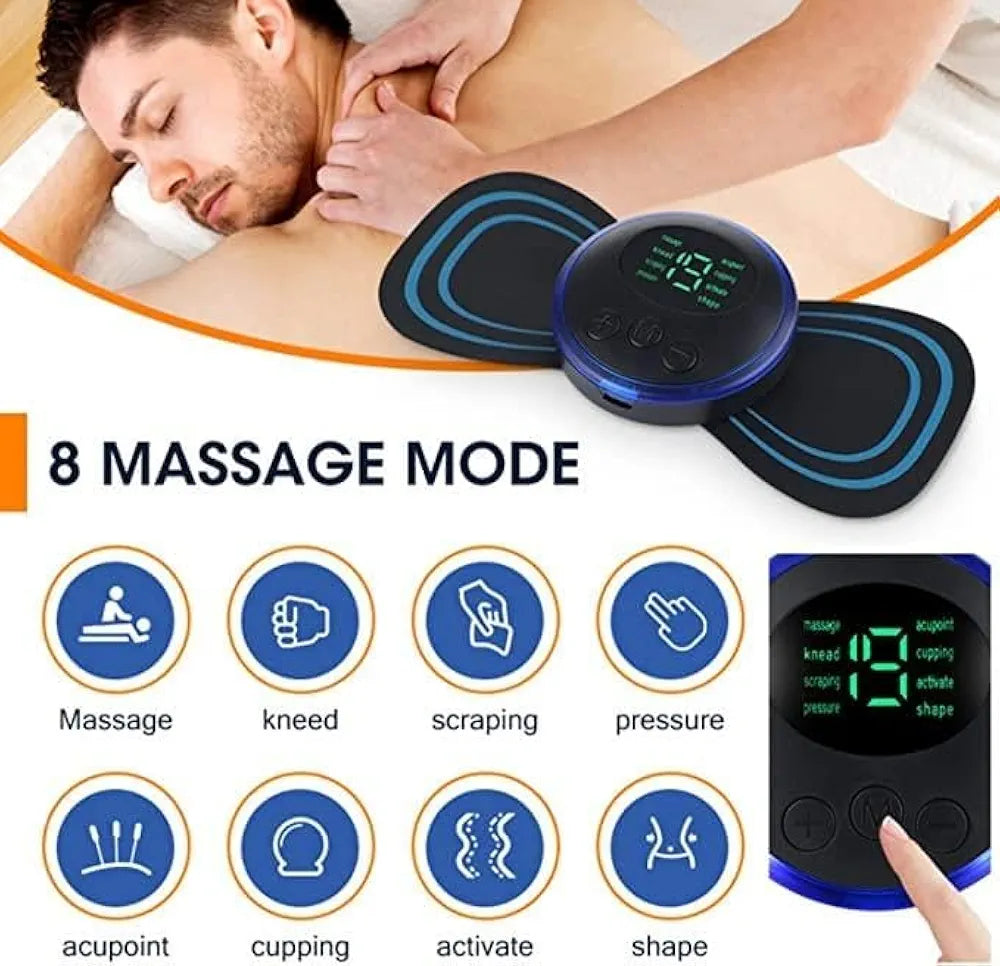 EMS Butterfly Rechargeable Massager – Compact, Wireless Relief for Muscles & Stress