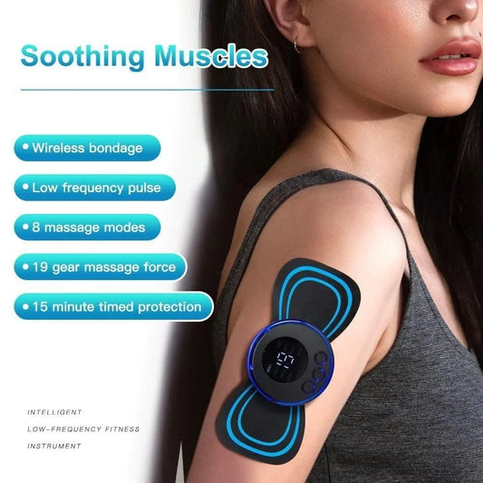 EMS Butterfly Rechargeable Massager – Compact, Wireless Relief for Muscles & Stress