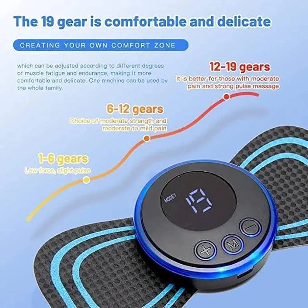 EMS Butterfly Rechargeable Massager – Compact, Wireless Relief for Muscles & Stress