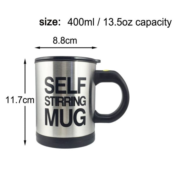 Self Stirring Mug - 1 Pc Insulated Travel Mug for Effortless Mixing